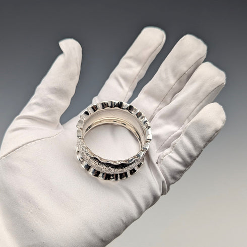 1898年 英国アンティーク 純銀製 ナプキンリング 16g Minshull&Latimer